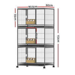 i.Pet Bird Cage Large Bird Cages Aviary Budgie Perch Cage Parrot Pet Stand Wheels