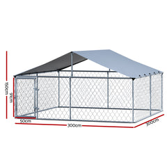 i.Pet Dog Kennel Large House XXL Pet Run Cage Puppy Outdoor Enclosure With Roof