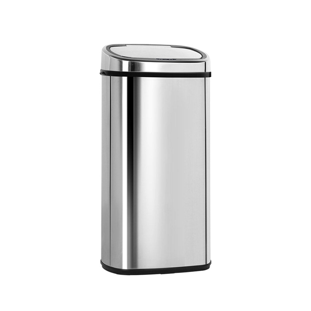 Devanti 68L Motion Sensor Bin Rubbish Automatic Silver