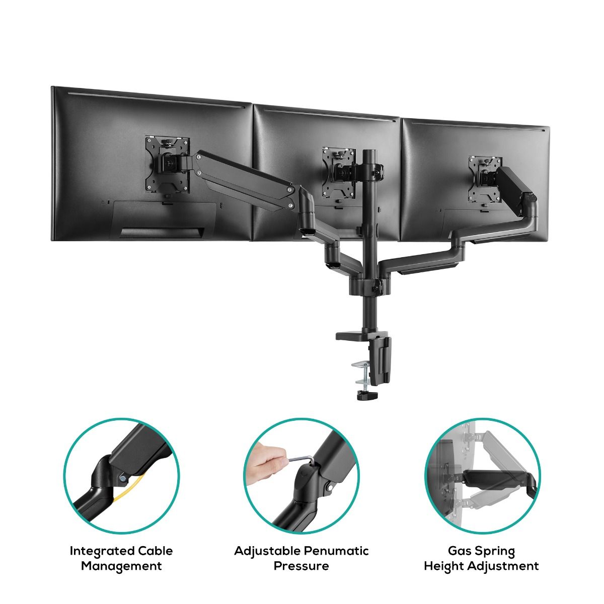 activiva ErgoLife Triple Monitor Screen Gas Spring Monitor Arm