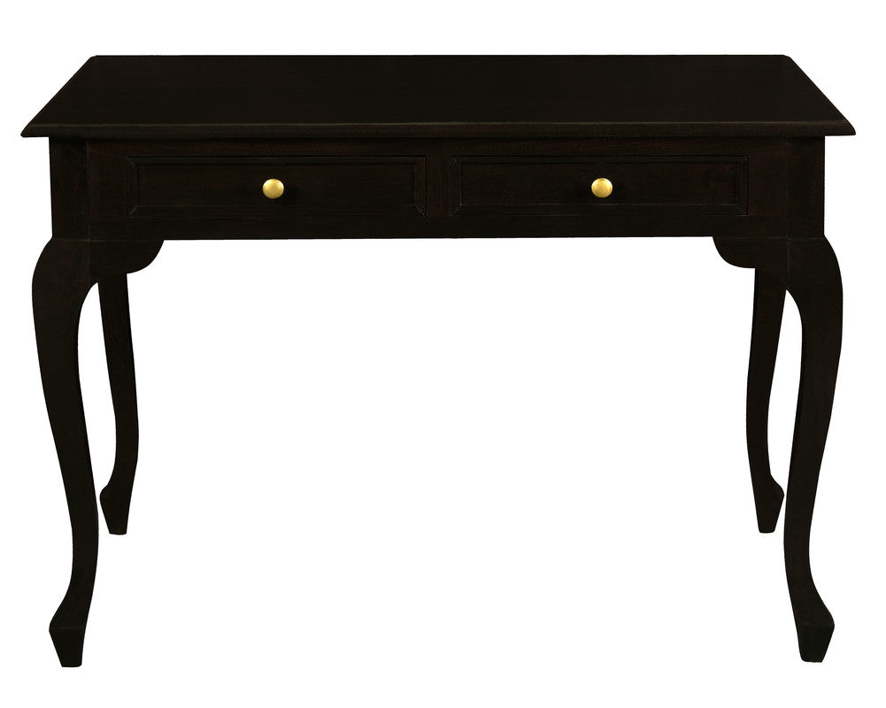 Queen Anne 2 Drawer Desk (Chocolate)