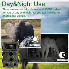 Trail Camera Game Wildlife Scouting Hunting Cam Night Vision 36MP 1080P