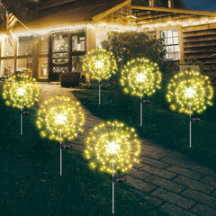 Colourful Fireworks200 LEDS Fairy String Lights Starburst Solar Xmas Garden Night Lamp Hot NEW