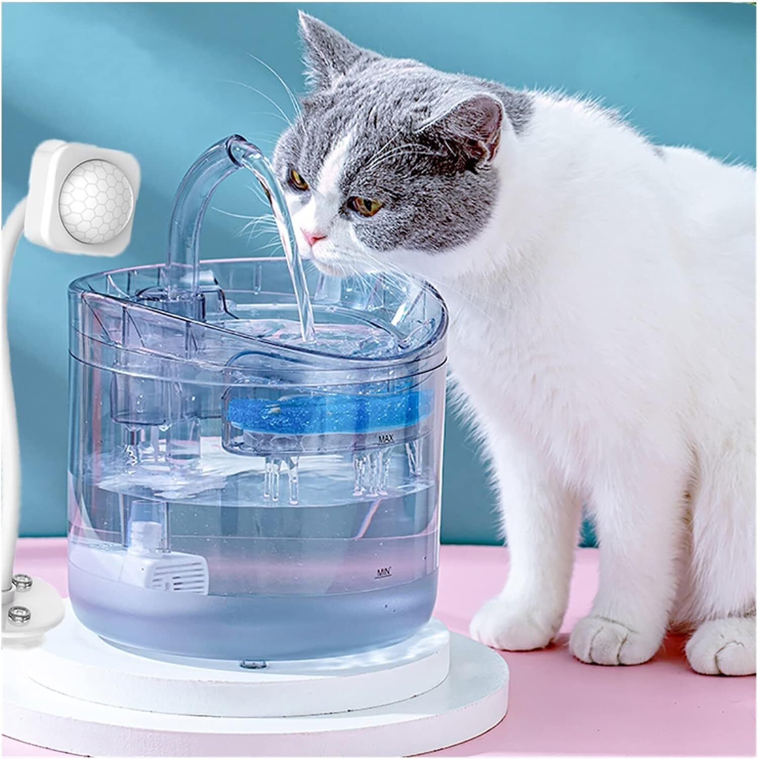 8PCS Filter Electric Pet Water Fountain Automatic Sensor Drinking Dispenser Filter