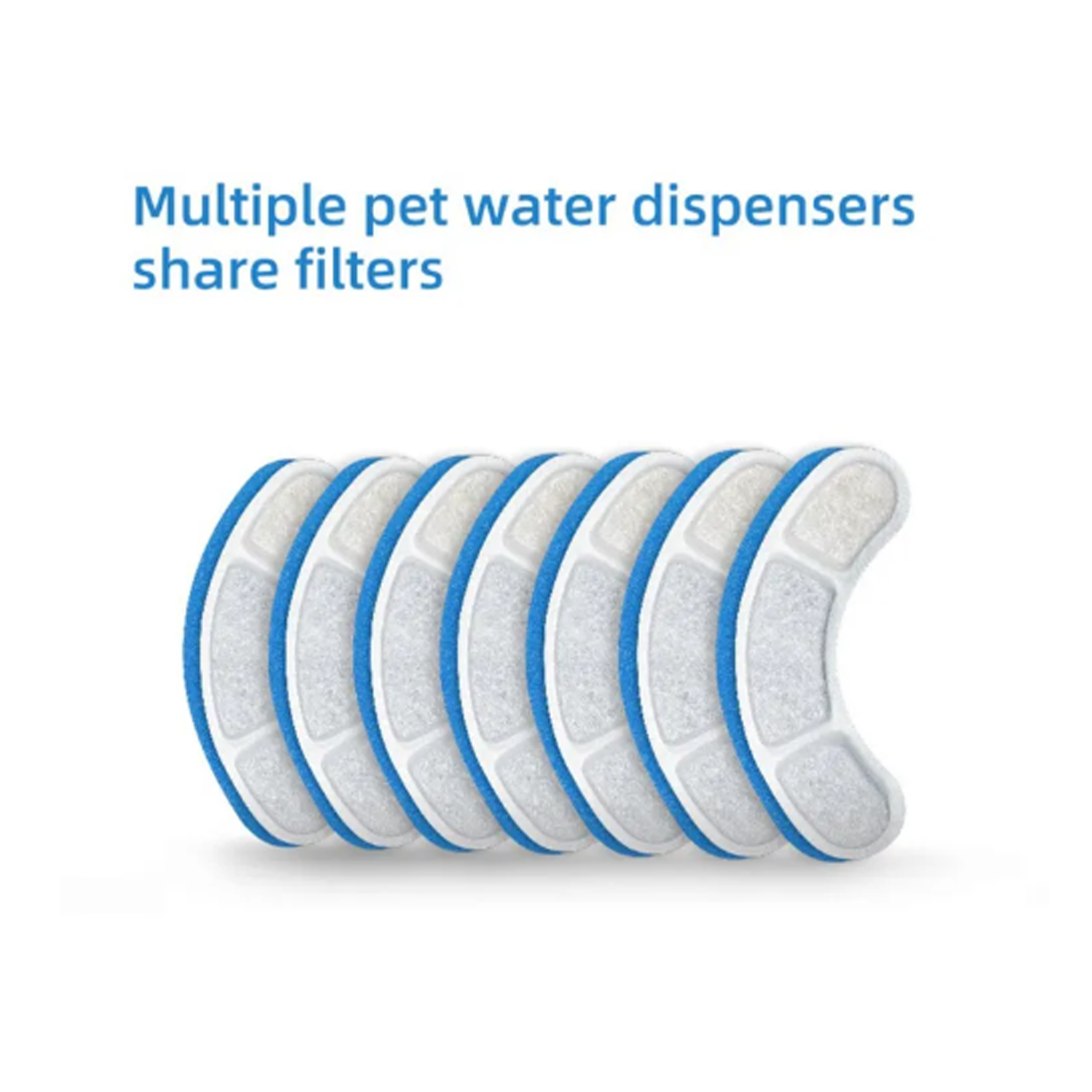 8PCS Filter Electric Pet Water Fountain Automatic Sensor Drinking Dispenser Filter