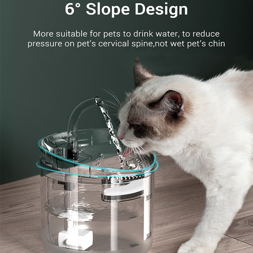 Electric Pet Water Fountain Cat Dog Automatic Sensor Drinking Dispenser Filter