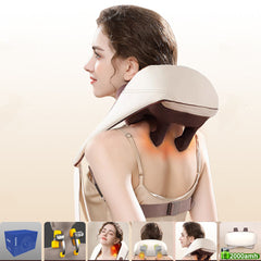 5D Massagers for Neck and Shoulder with Heat Goletsure Pain Relief Deep Kneading Brown