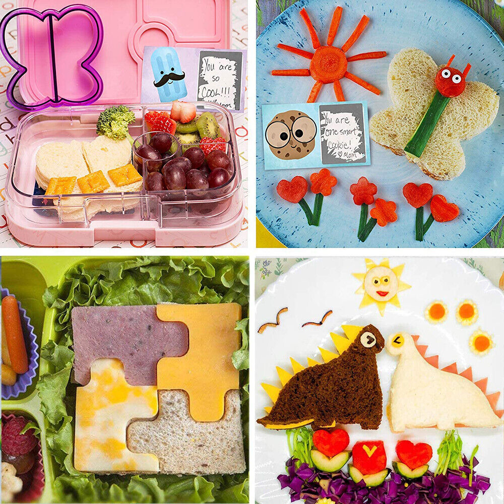 16 PCS Sandwich Cutter Kids DIY Toast Mold Bread Food Moulds Xmas Gift
