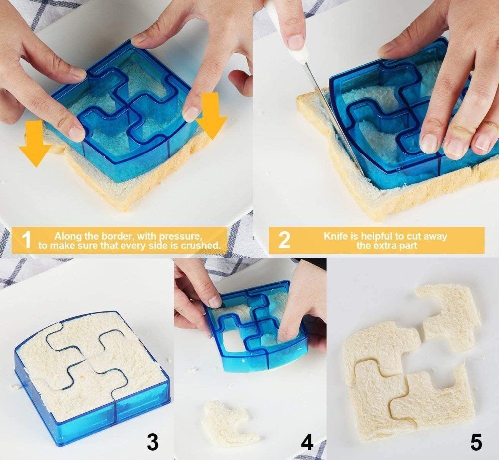 45 PCS Sandwich Cutter Kids DIY Toast Mold Bread Food Moulds Xmas Gift