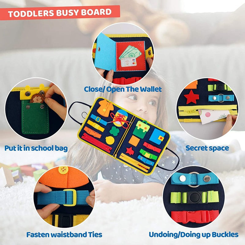 Toddler Busy Board Intelligence Learning Toys Sensory Montessori Board Kids Toy