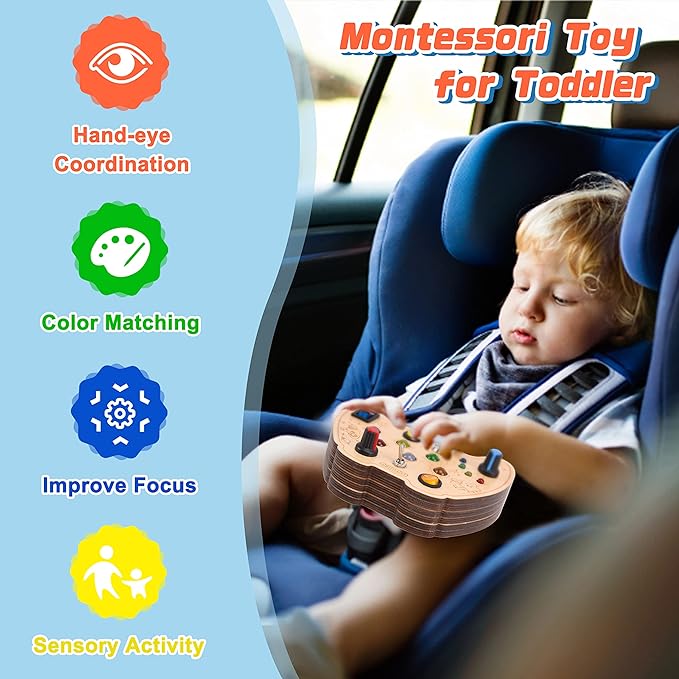 Toddler Busy Board Intelligence Learning Toys Sensory Montessori Board Kids Toy