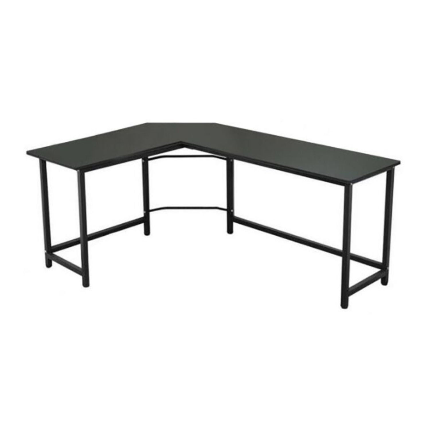 EKKIO L-Shaped Corner Computer Desk with CPU Stand (Black) EK-CD-101-LR