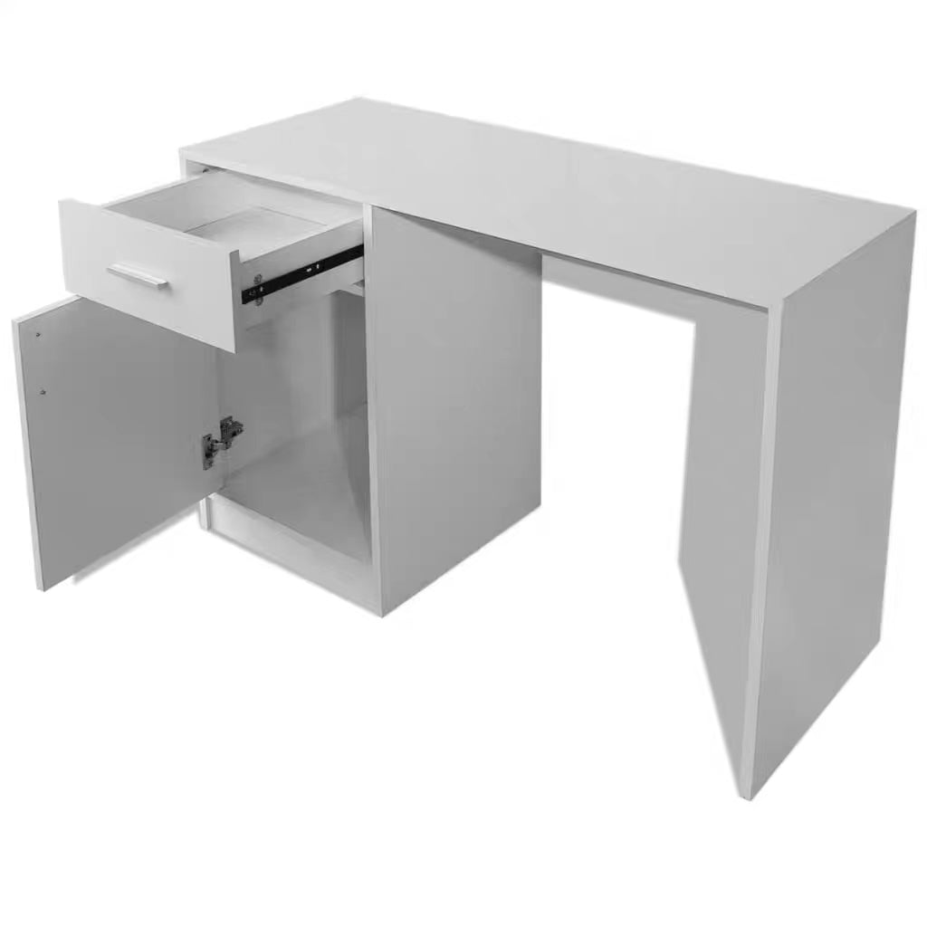 EKKIO Office Computer Desk with 1 Drawer (White) EK-CD-100-LD