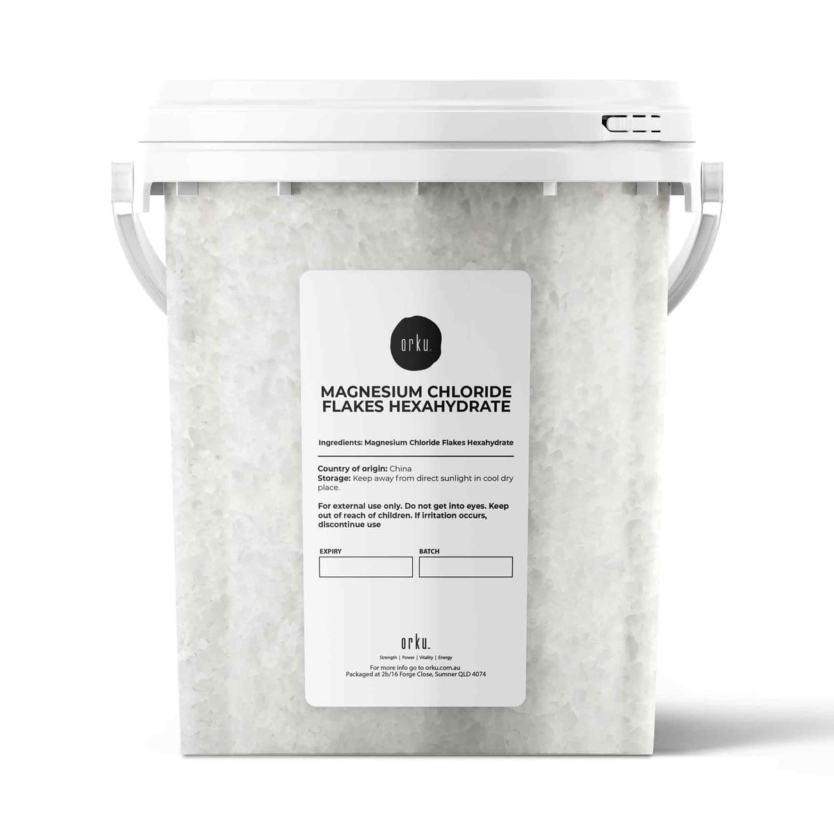 800g Magnesium Chloride Flakes Hexahydrate Tub - Food Grade Dead Sea Bath Salt