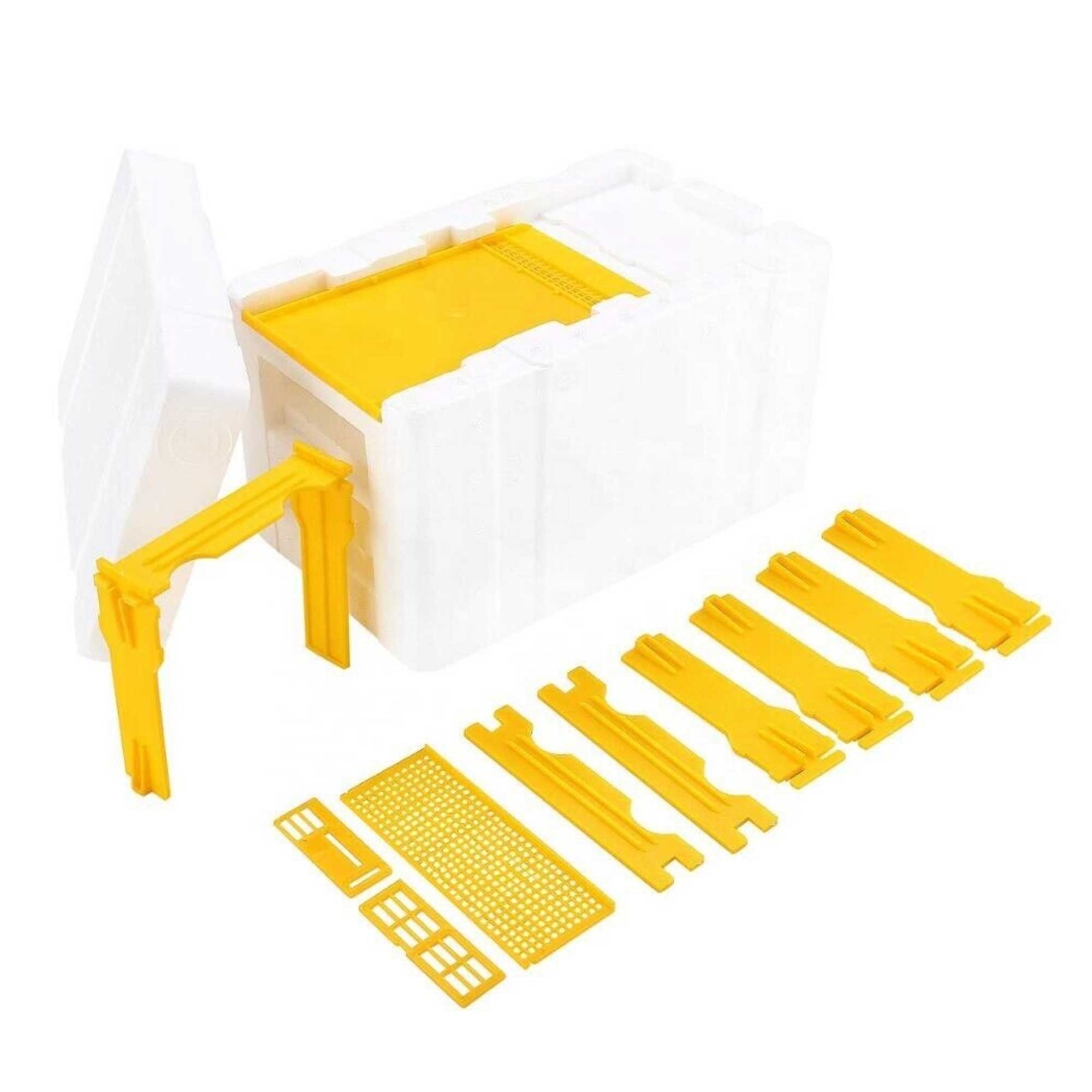 Mini Mating Box Queen Bee Rearing Plastic Styrene Foam Hive Harvest Copulation