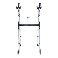 Orthonica Folding Rollator Walker Aluminium Adjustable Handles With Cane Box