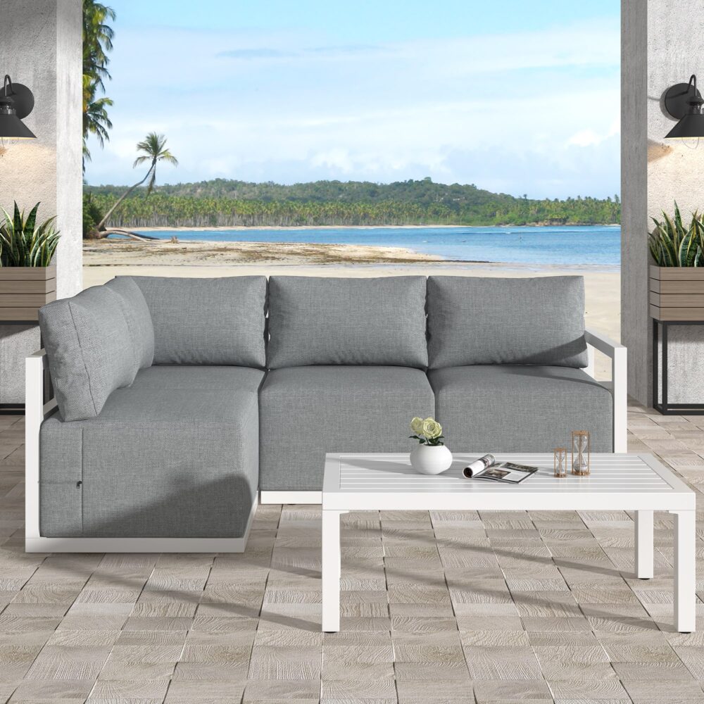 Four-Seat Alfresco Harmony Set – Charcoal Grey