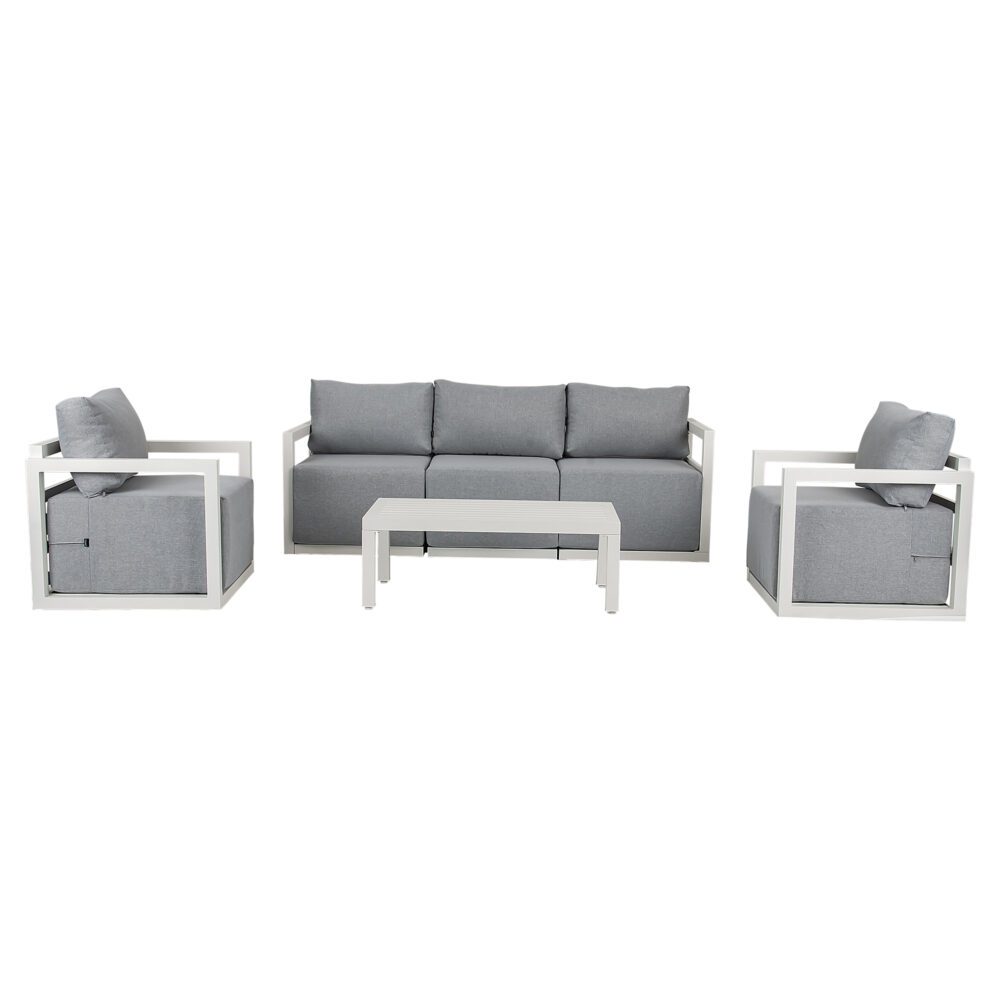 Alfresco 5-Seater Deep-Seated Patio Set – White