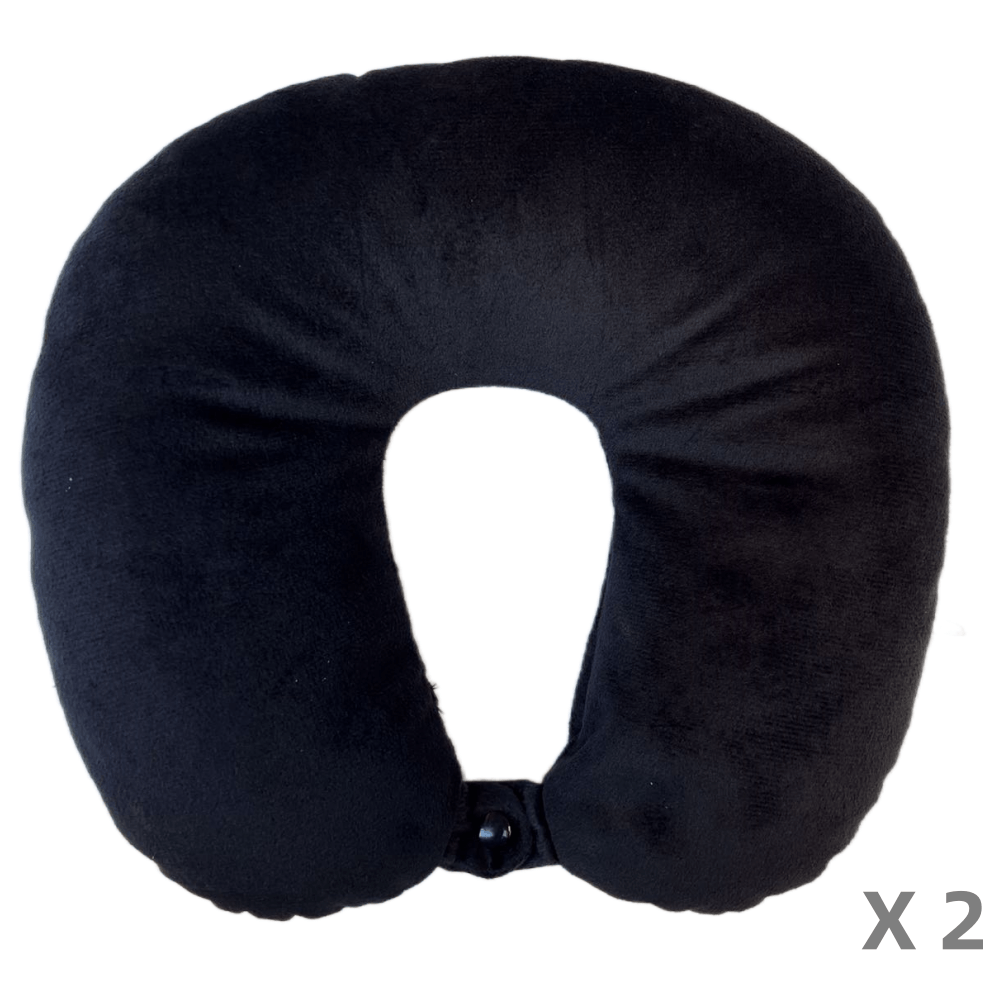 2 X Portable U Shaped Travel Neck Pillow Head Rest Cushion Microbead