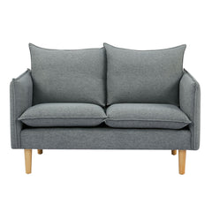 Sinatra 2 + 3 Seater Fabric Sofa Lounge Couch Dark Grey