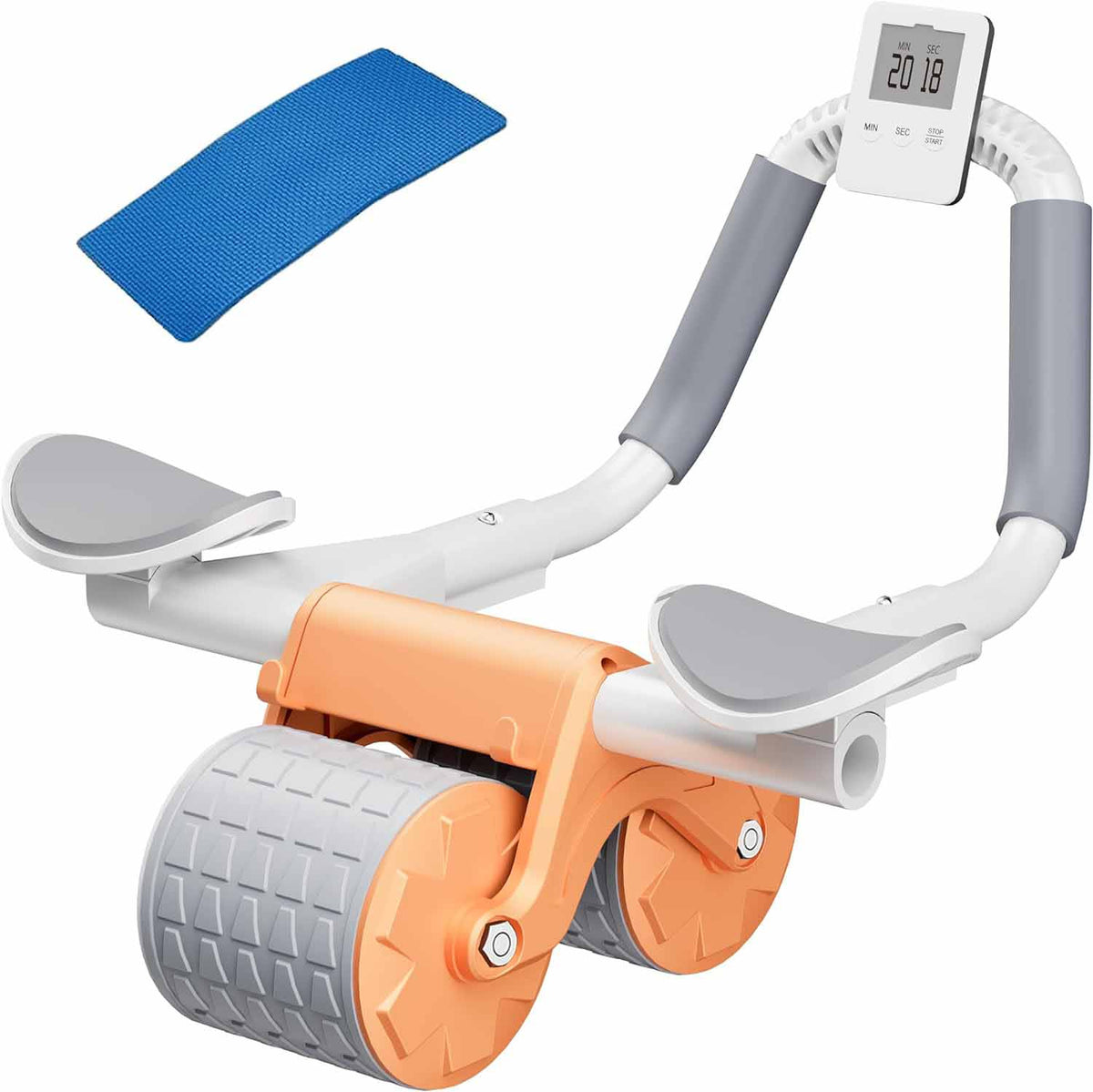 Elbow Support Automatic Rebound Abdominal Wheel Plank Machine Ab Roller Abs Workout Belly Orange