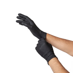 Saniflex Light Industrial Black Nitrile Gloves 100 Pack - X-Large