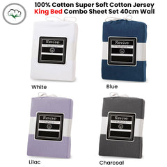 Revive 100% Cotton Jersey Combo Set White King