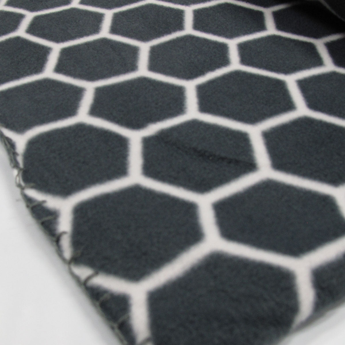 Aerial Printed Fleece Throw Rug 130 x 150 cm Charcoal Honeycomb