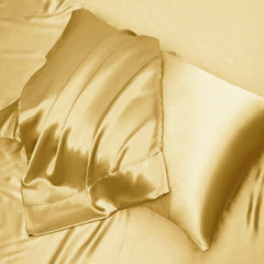 Ramesses Casablanca Satin Fitted Sheet Combo Set Gold Queen