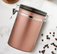 1.2L Storage Container with Spoon Champagne Gold