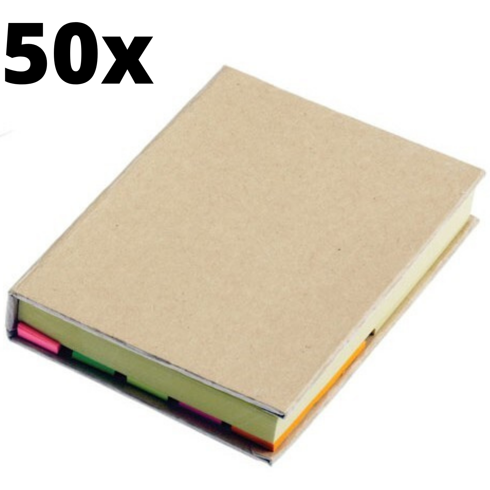 50x Post It Notebook Journal Sketchbook Pad Notepad Note Book - Beige