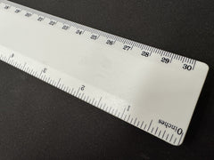 Bio Ruler 30cm Eco Friendly Biodegradable Corn Starch School Office - White