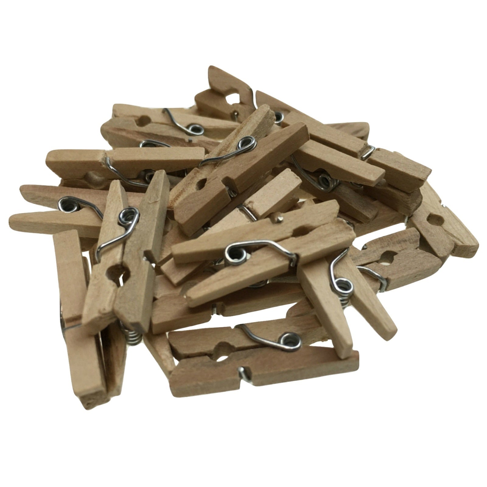 200pc Set Mini Wooden Pegs Craft Scrapbook Shower Clothes Pin 25mm