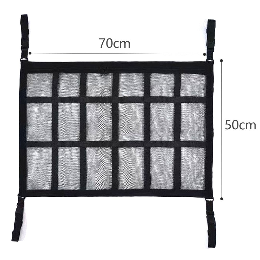 Universal Car Ceiling Storage Bag Cargo Roof Top Net Mesh Pocket Pouch 70x50cm