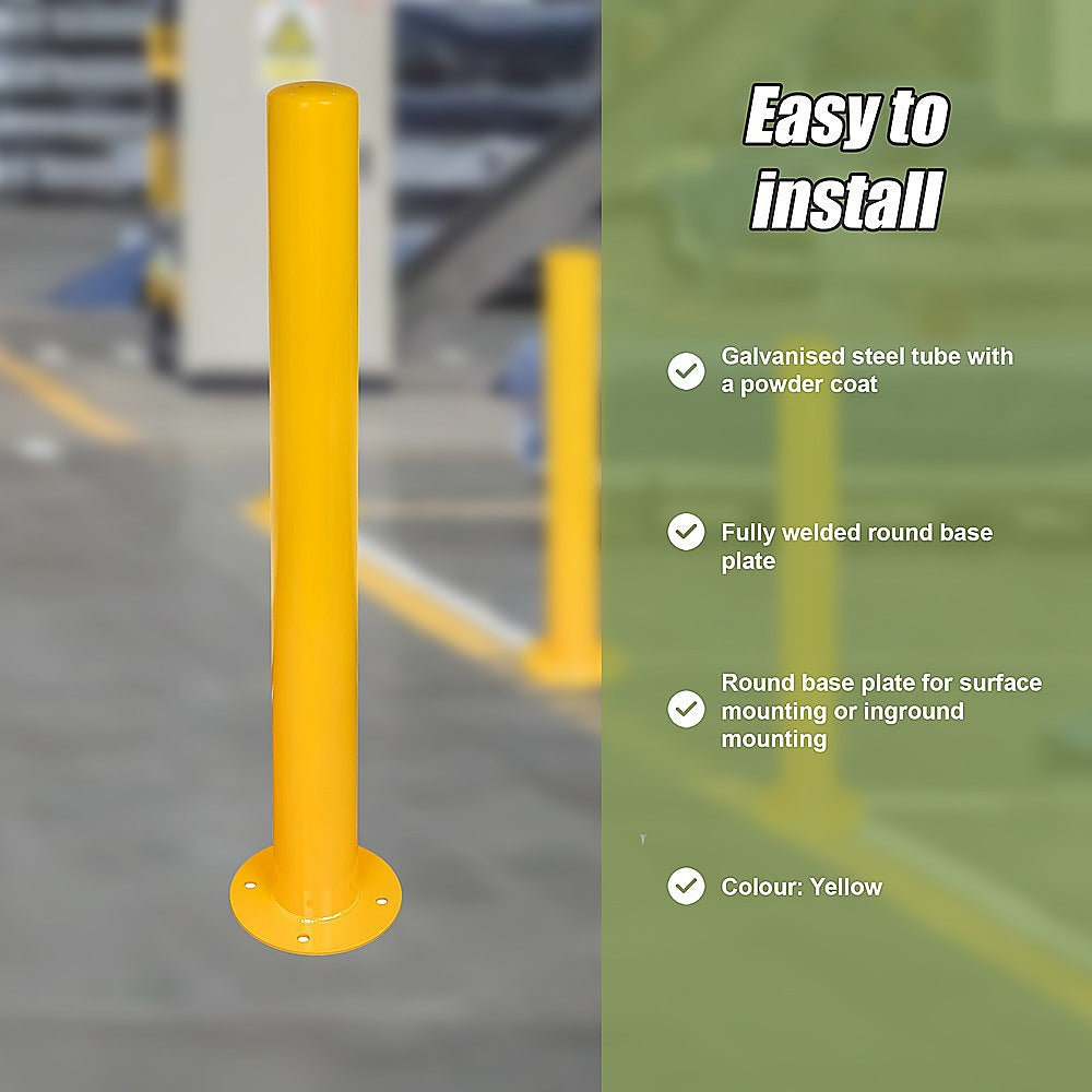 Yellow Heavy Duty Steel Bollard Post