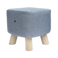 Fabric Ottoman Foot Stool Rest Pouffe Footstool Wood Storage Padded Seat