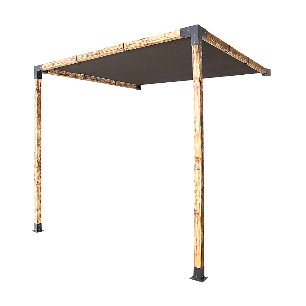 Roof Pergola Gazebo Shed Matte Black Steel Brackets and Black Screen DIY Kits