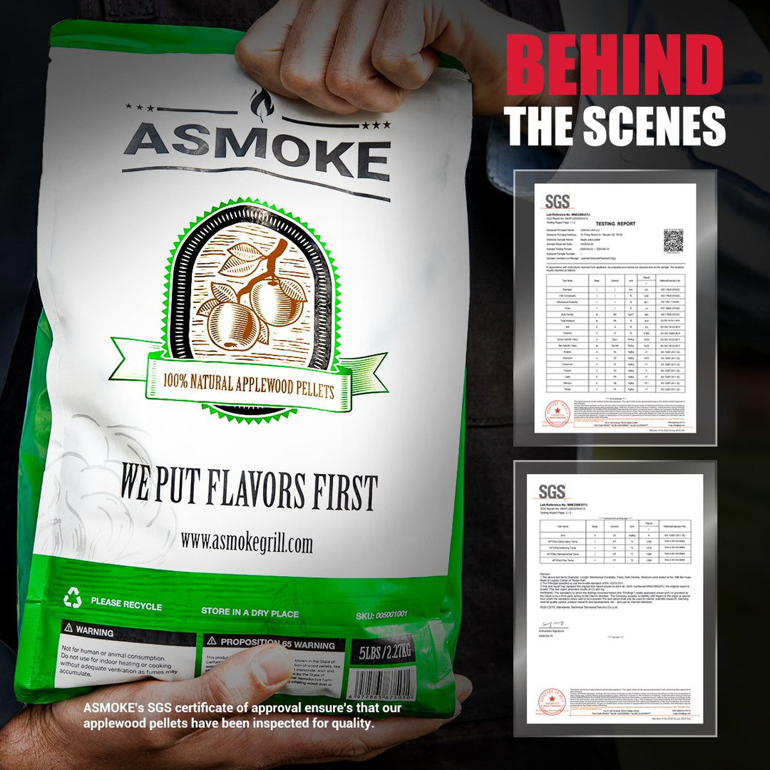 Asmoke 9.5kg X 2  (19 KG) of 100% Pure Applewood Pellets