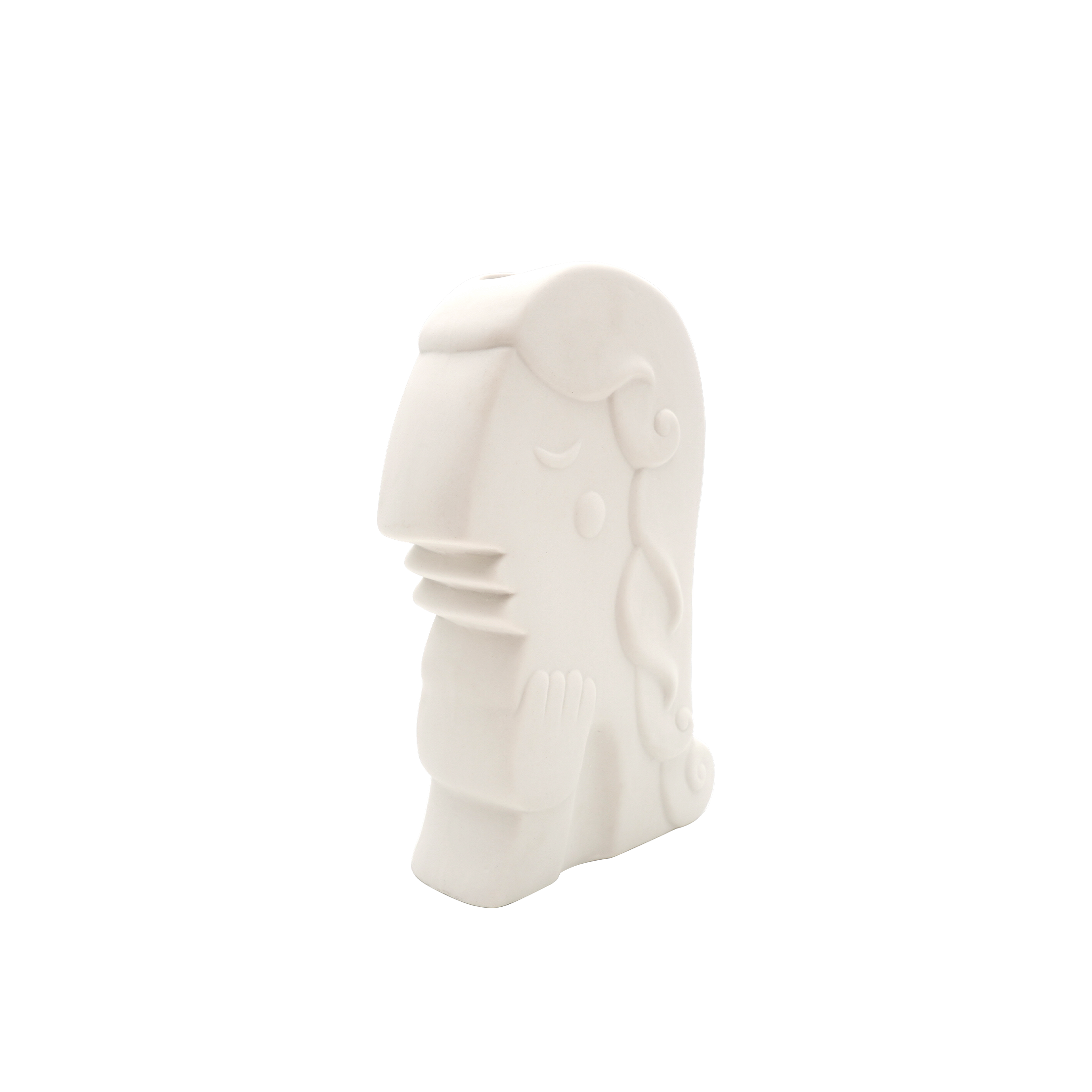 Soie White Ceramic Vase