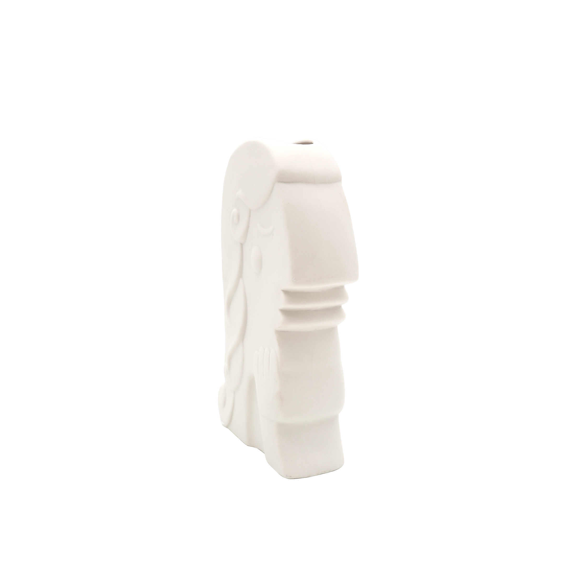 Soie White Ceramic Vase