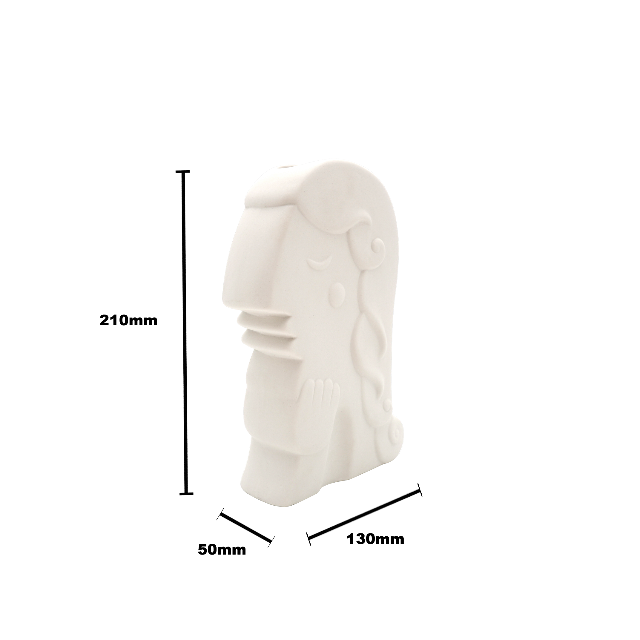 Soie White Ceramic Vase