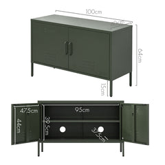 ArtissIn Buffet Sideboard Metal Cabinet - BASE Green