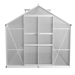 Greenfingers Greenhouse 4.1x2.5x2.26M Double Doors Aluminium Green House Garden Shed