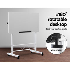 Artiss Laptop Desk Table Adjustable 80CM White