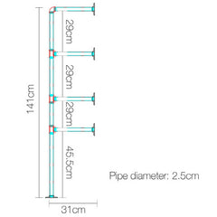 Artiss Floating DIY Pipe Shelf Metal Brackets Set of 2