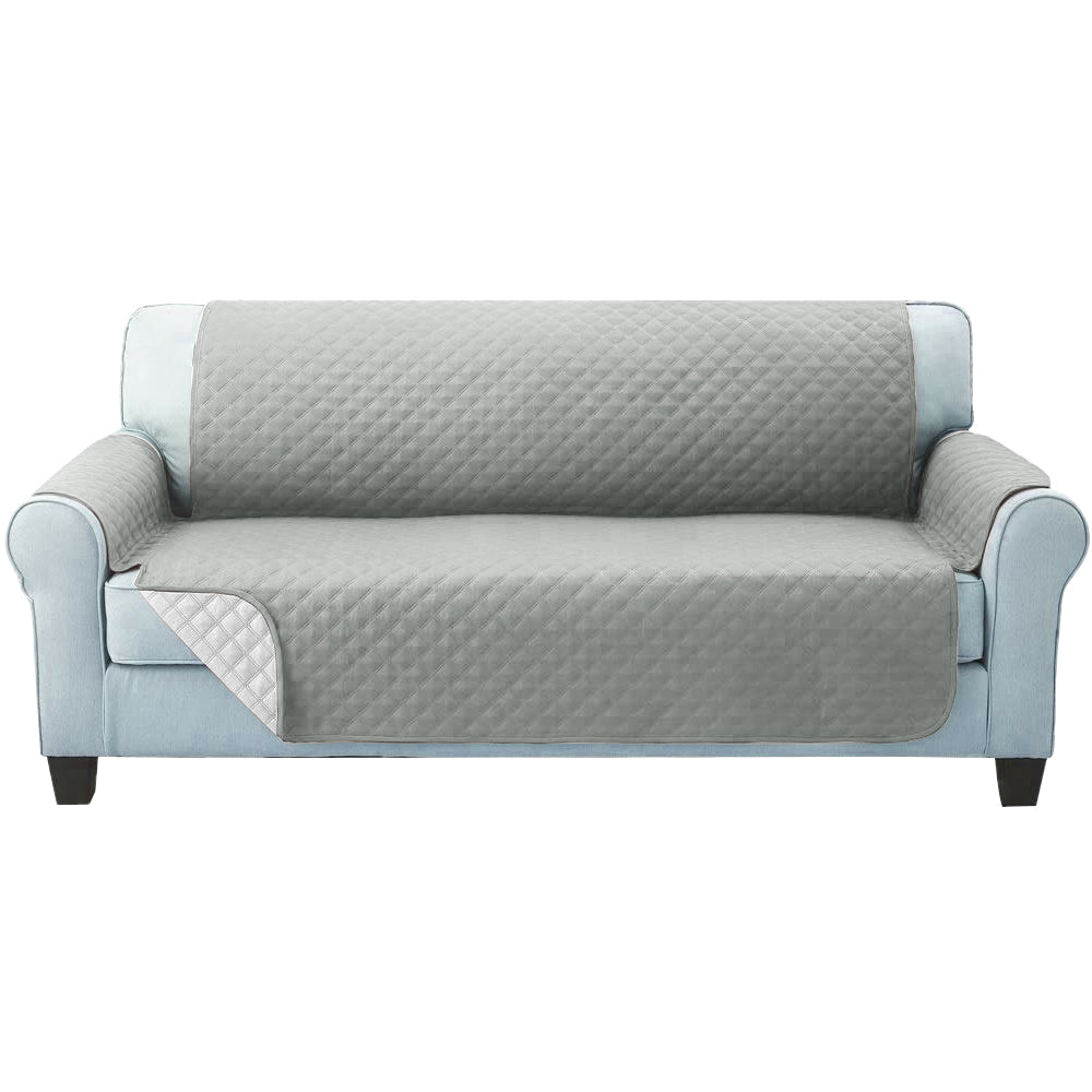 Artiss Sofa Cover Couch Covers 3 Seater Quilted Grey