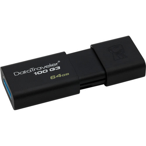 KINGSTON 64GB USB3.0 Flash Drive Memory Stick Thumb Key DataTraveler DT100G3 Retail Pack