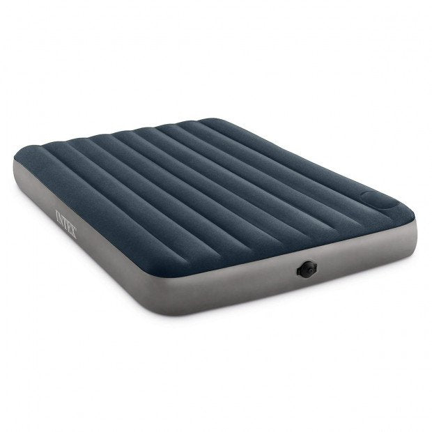 INTEX QUEEN DURA-BEAM SINGLE-HIGH AIRBED W/ 2-STEP PUMP