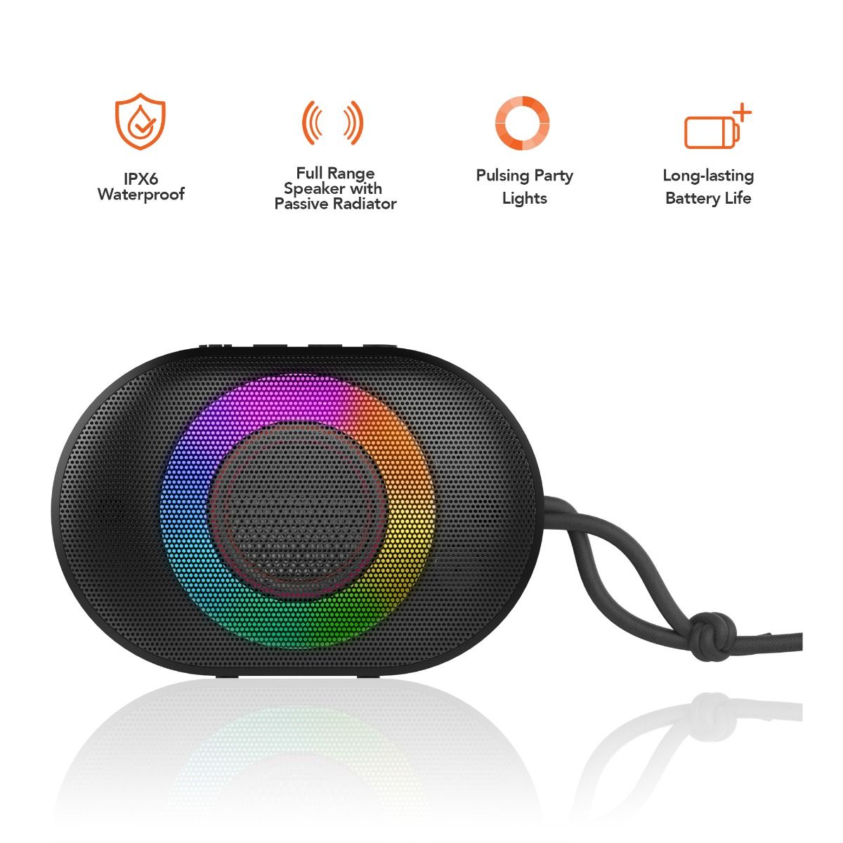 mbeat Bump B1 IPX6 Portable RGB Bluetooth Party Speaker