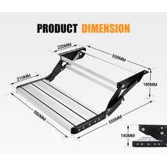 200KG Heavy Duty Caravan Step Folding Pull Out Portable RV Camper Trailer Tools